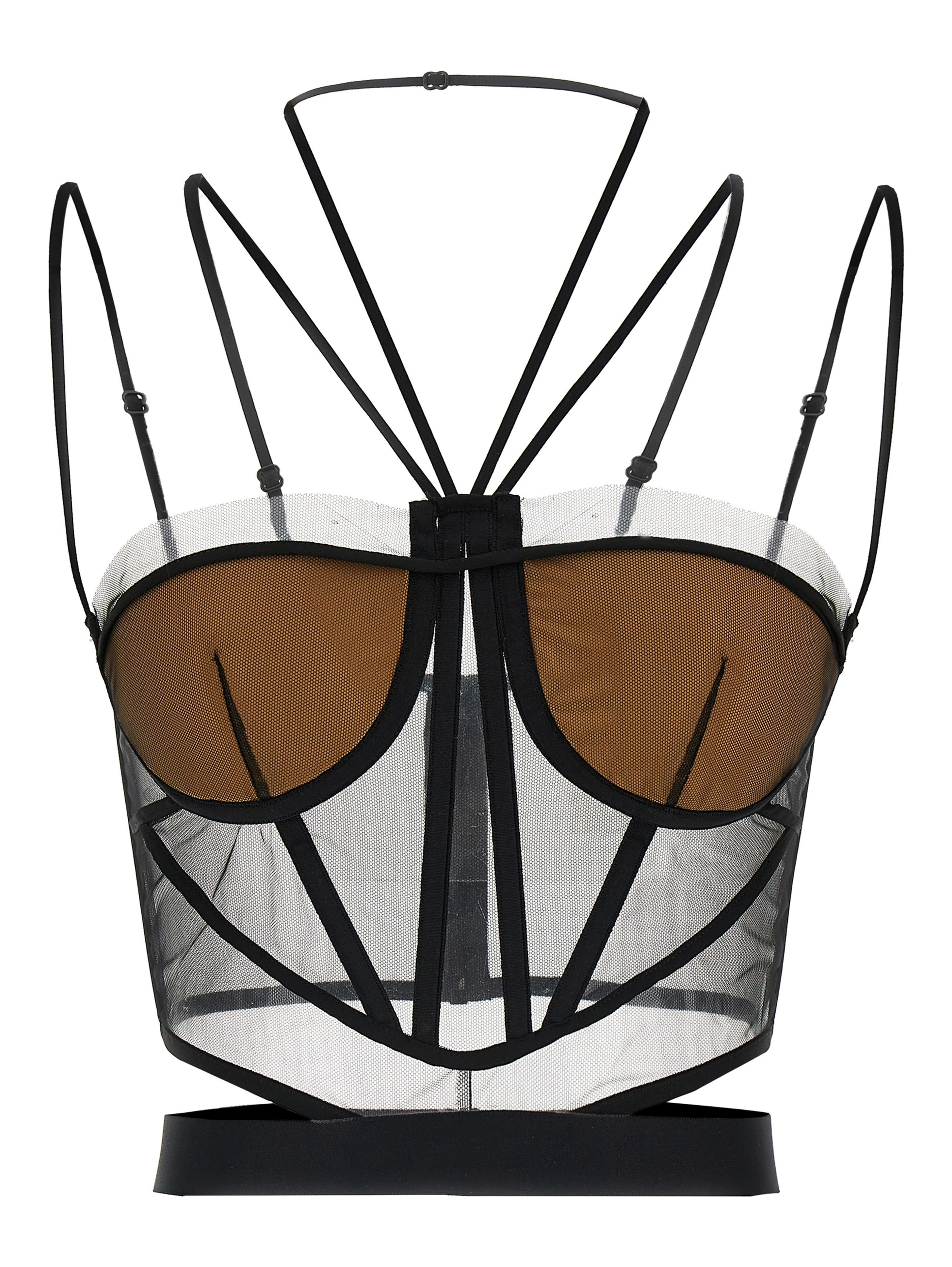 Black Polyamide Tank Tops