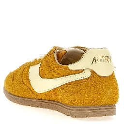 Bicolor Leather Athletic Sneakers