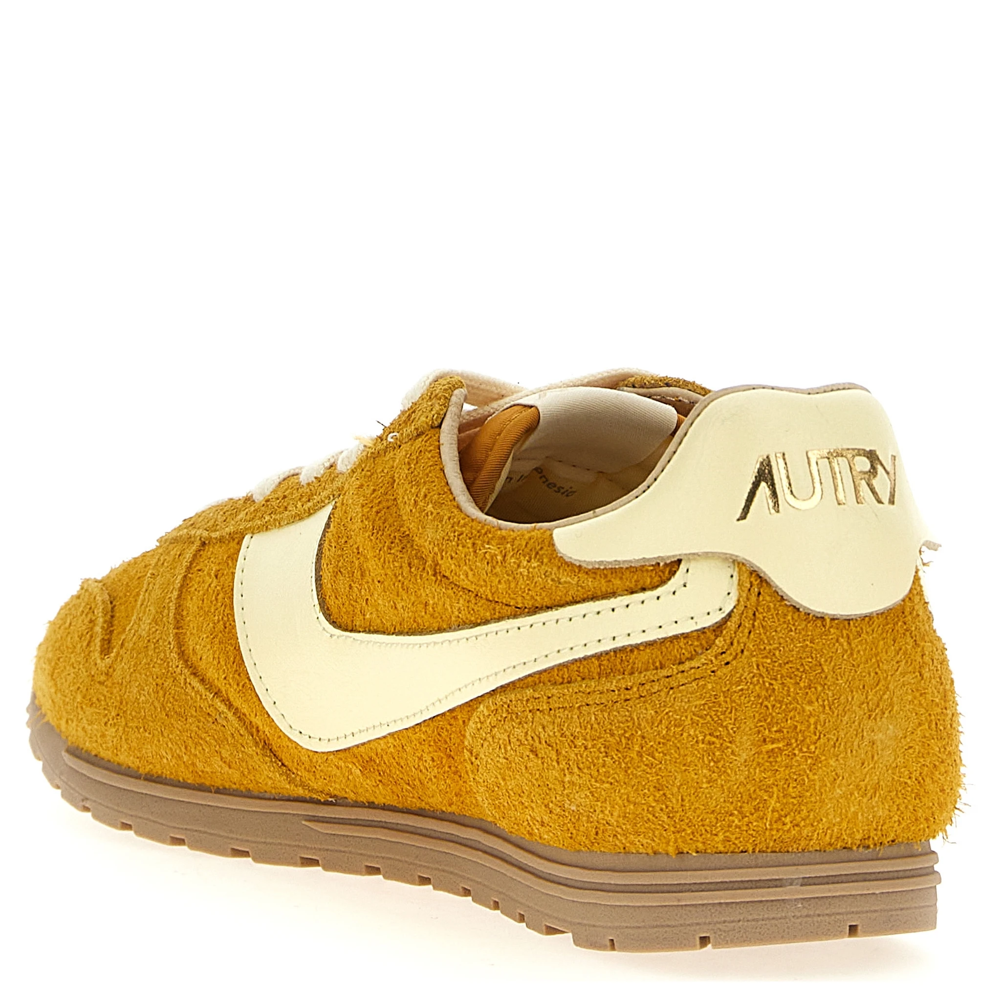 Bicolor Leather Athletic Sneakers