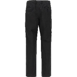 Black Cotton Casual Pants