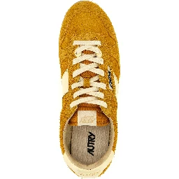 Bicolor Leather Athletic Sneakers