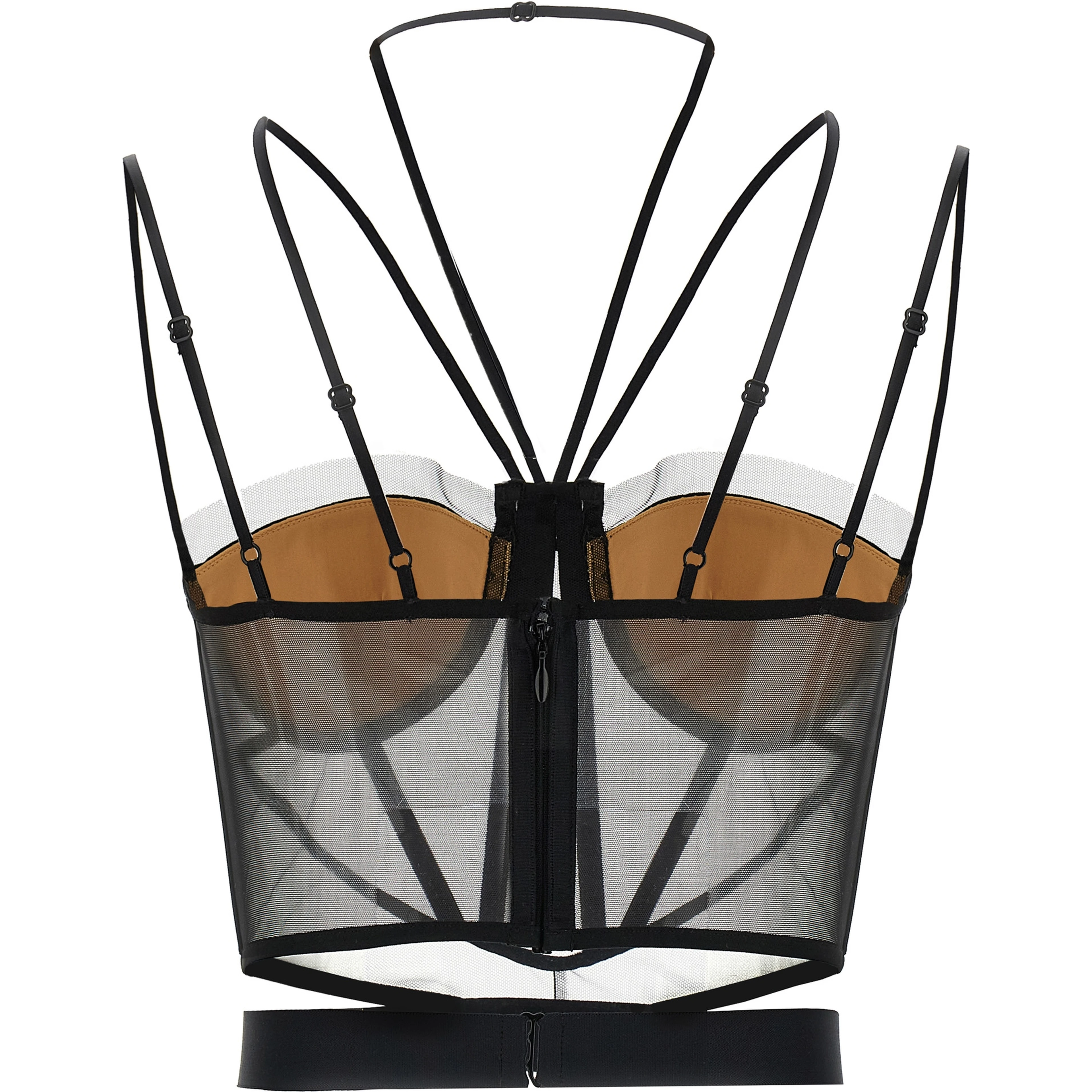Black Polyamide Tank Tops