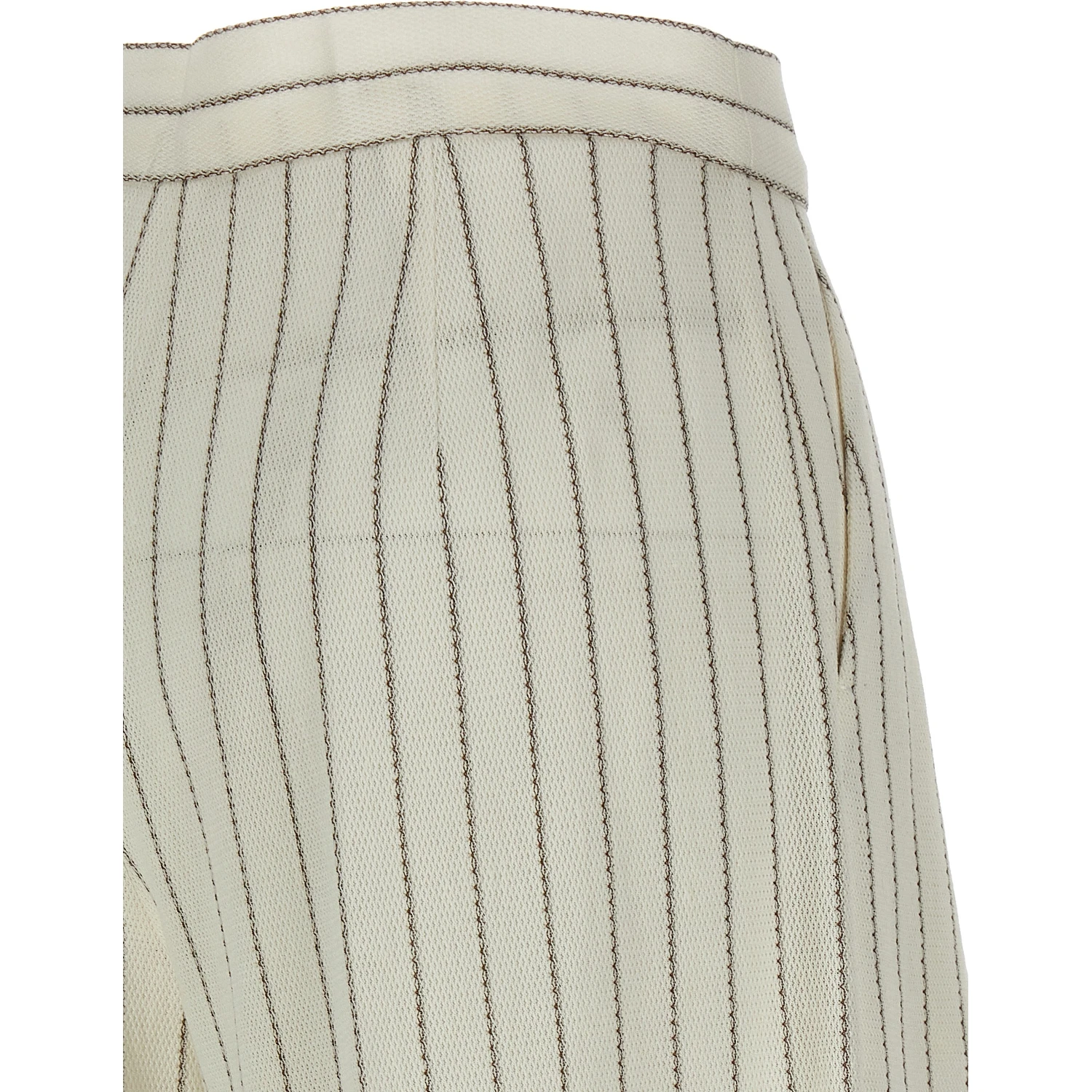 White Cotton Casual Pants