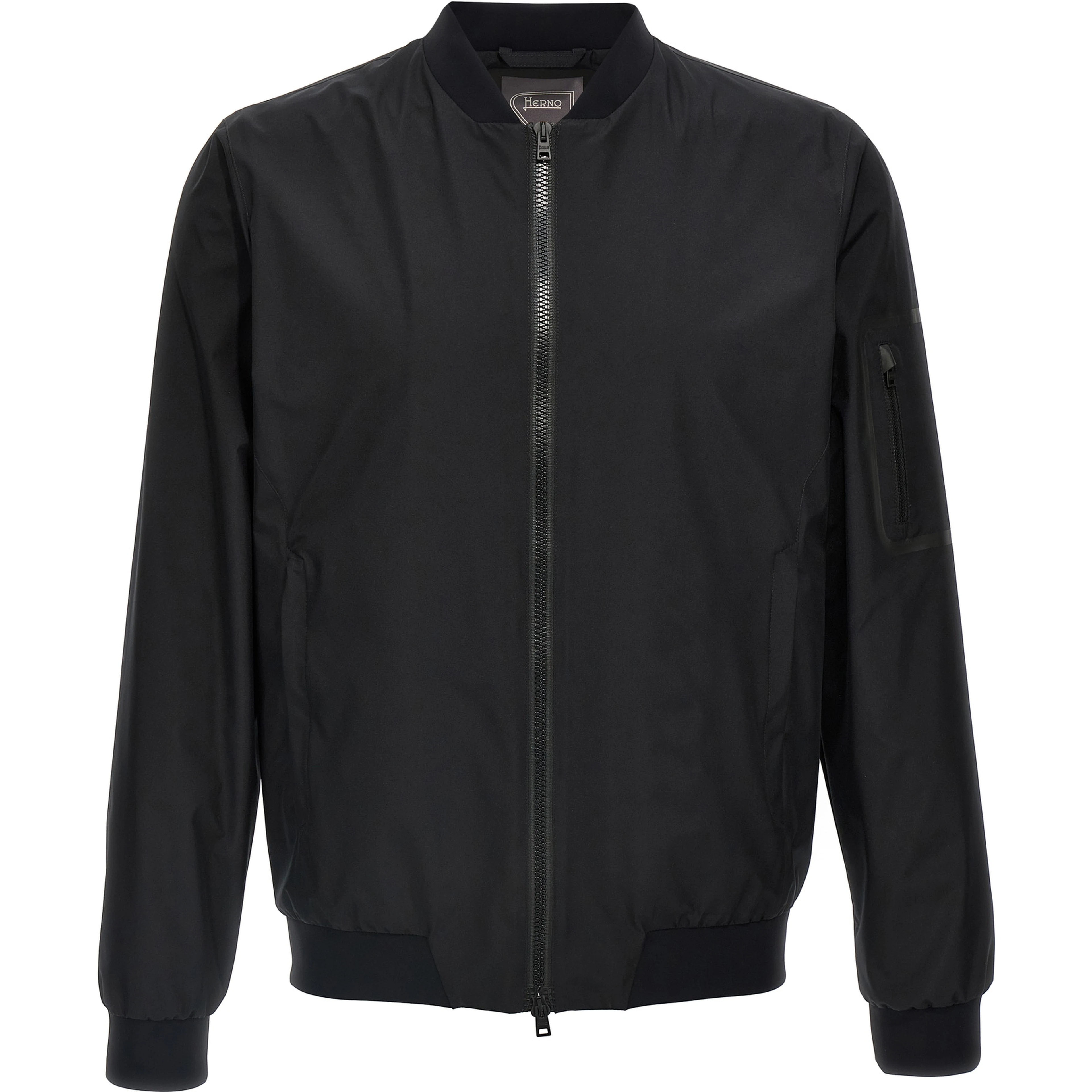 Black Polyester Bomber