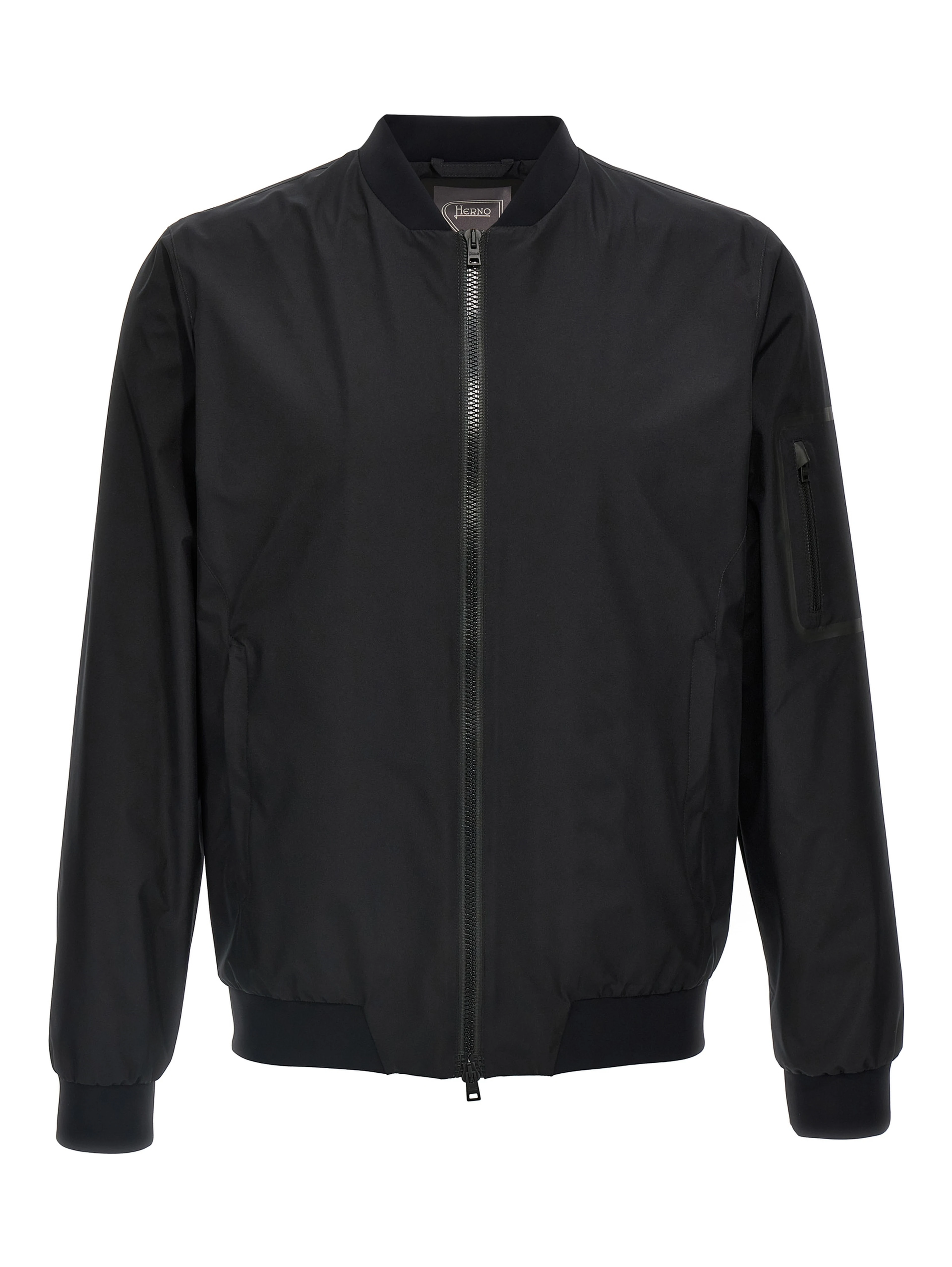 Black Polyester Bomber