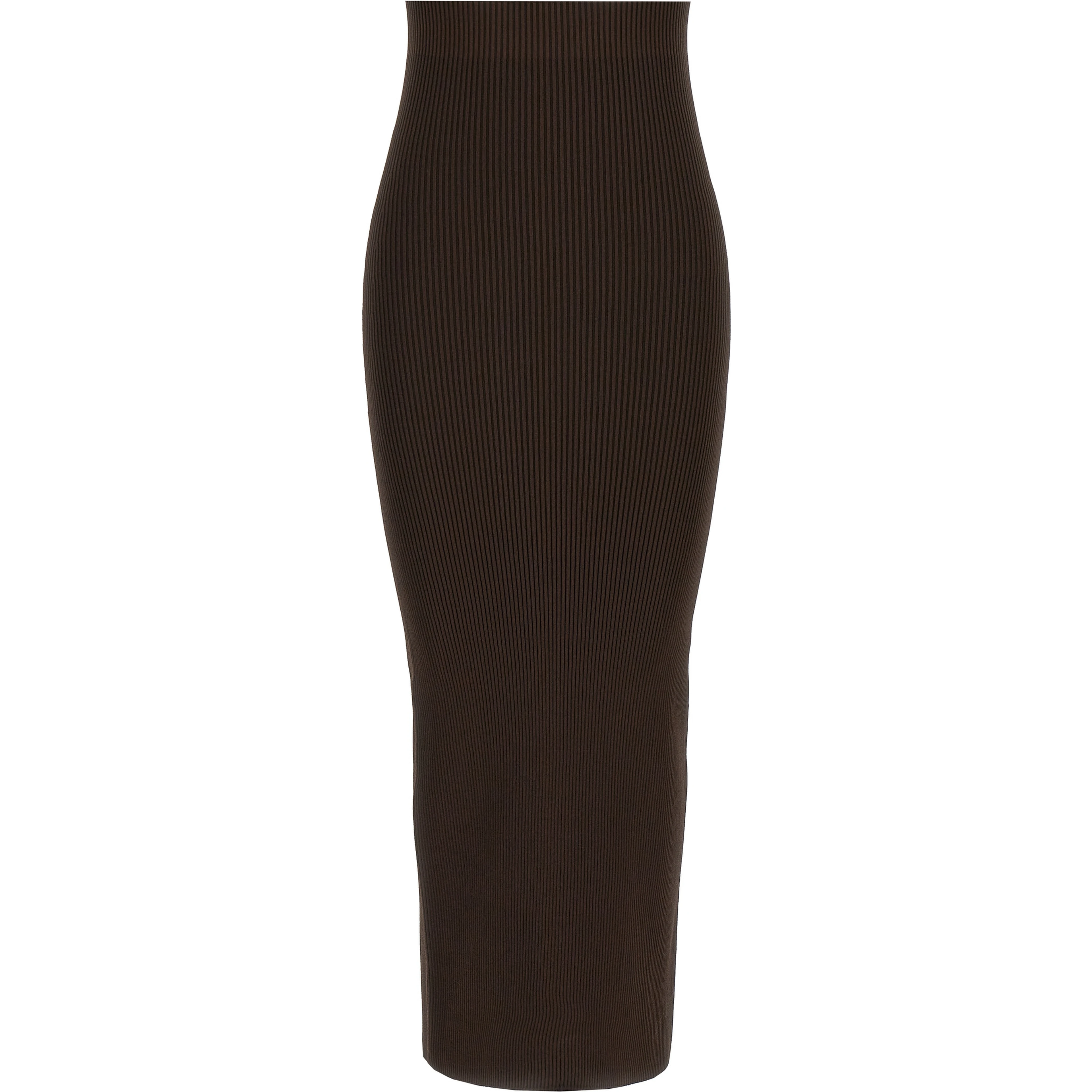 Brown Viscose Mini Skirt