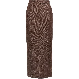 Brown Cotton Mini Skirt