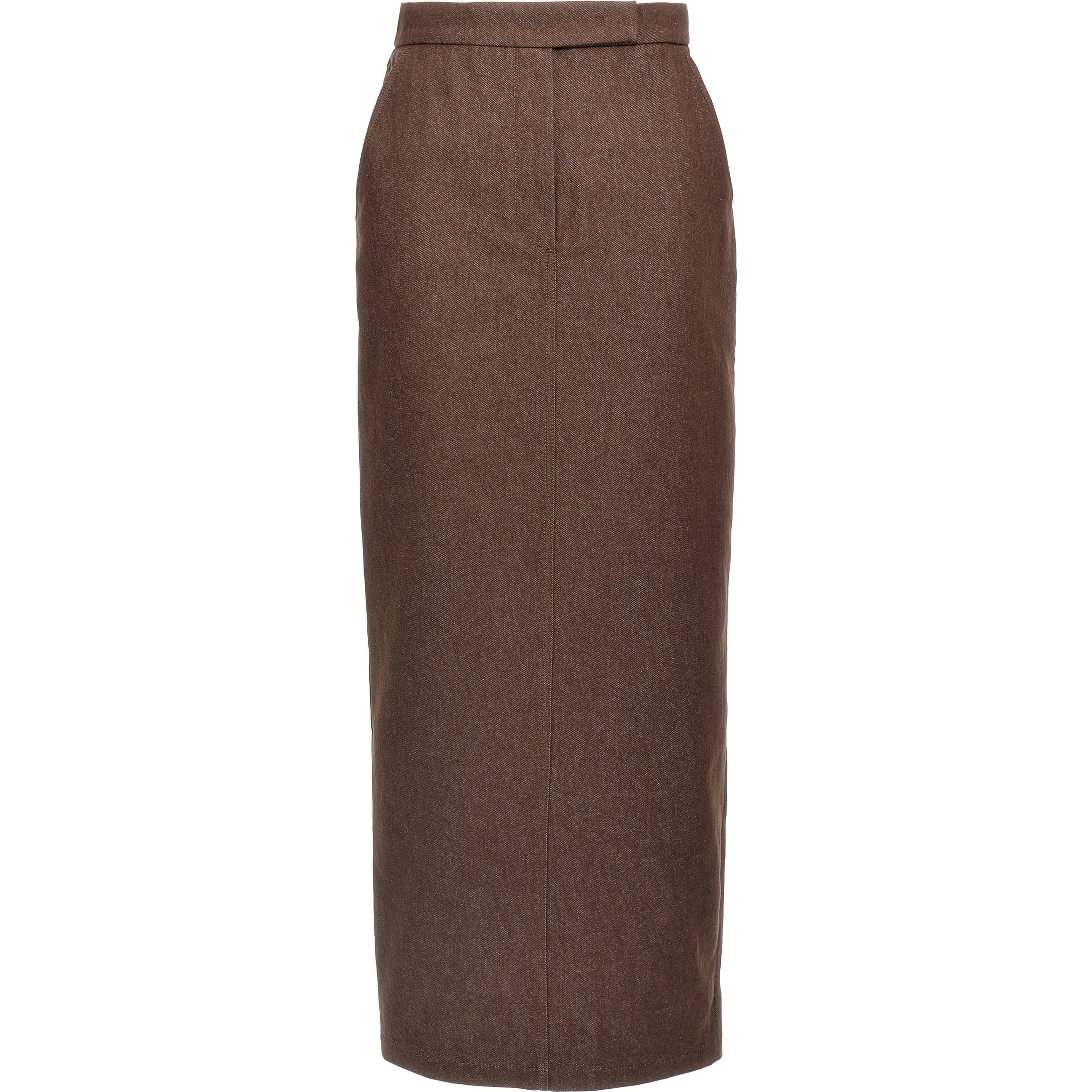 Brown Cotton Mini Skirt