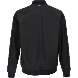 Black Polyester Bomber