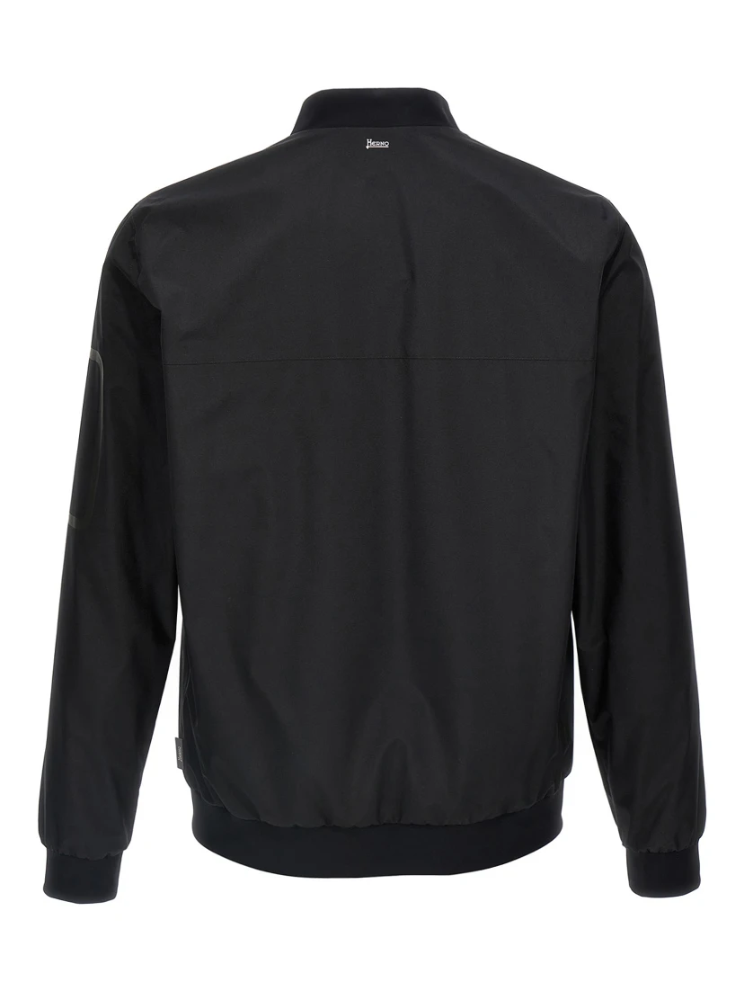 Black Polyester Bomber