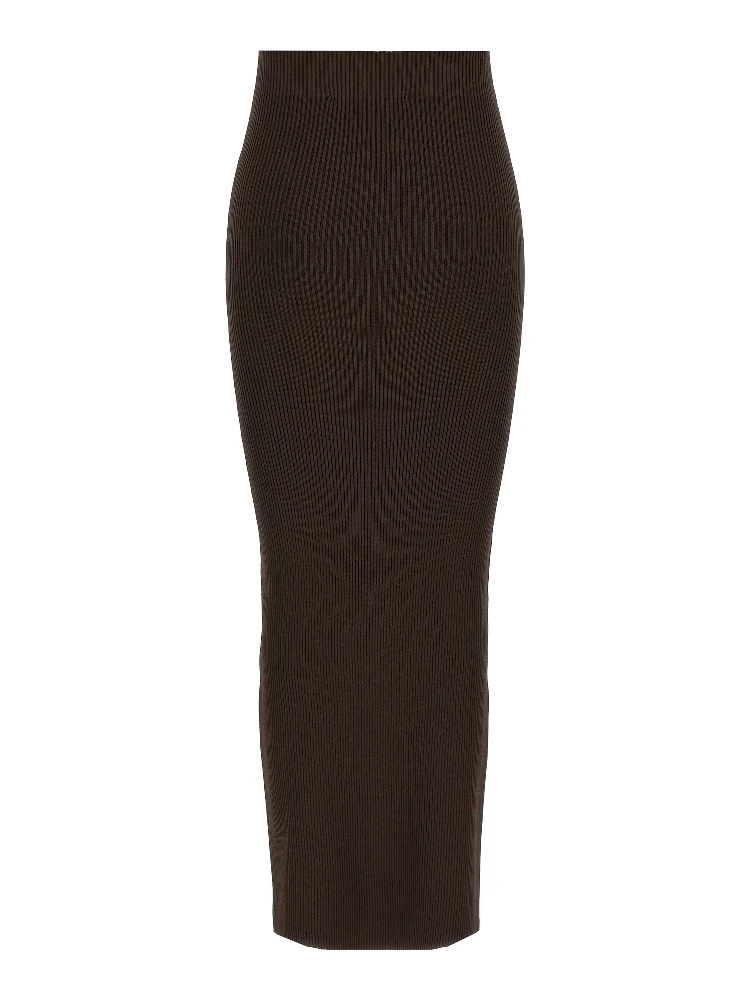 Brown Viscose Mini Skirt alternative