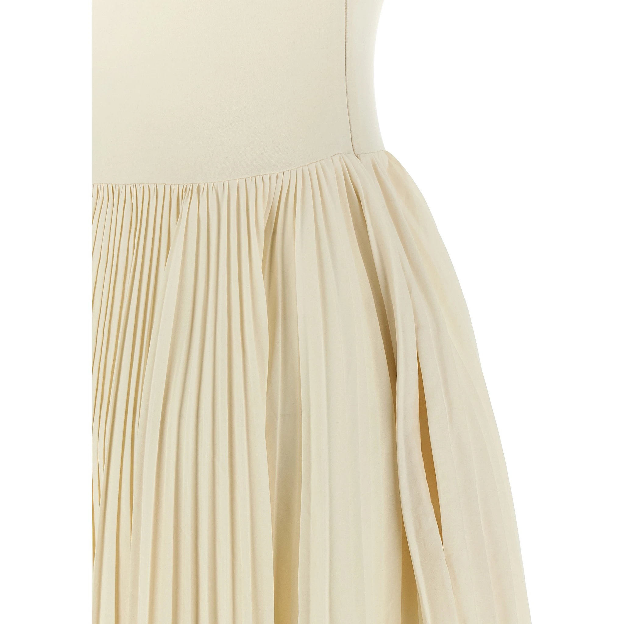 White Cotton Long Dress