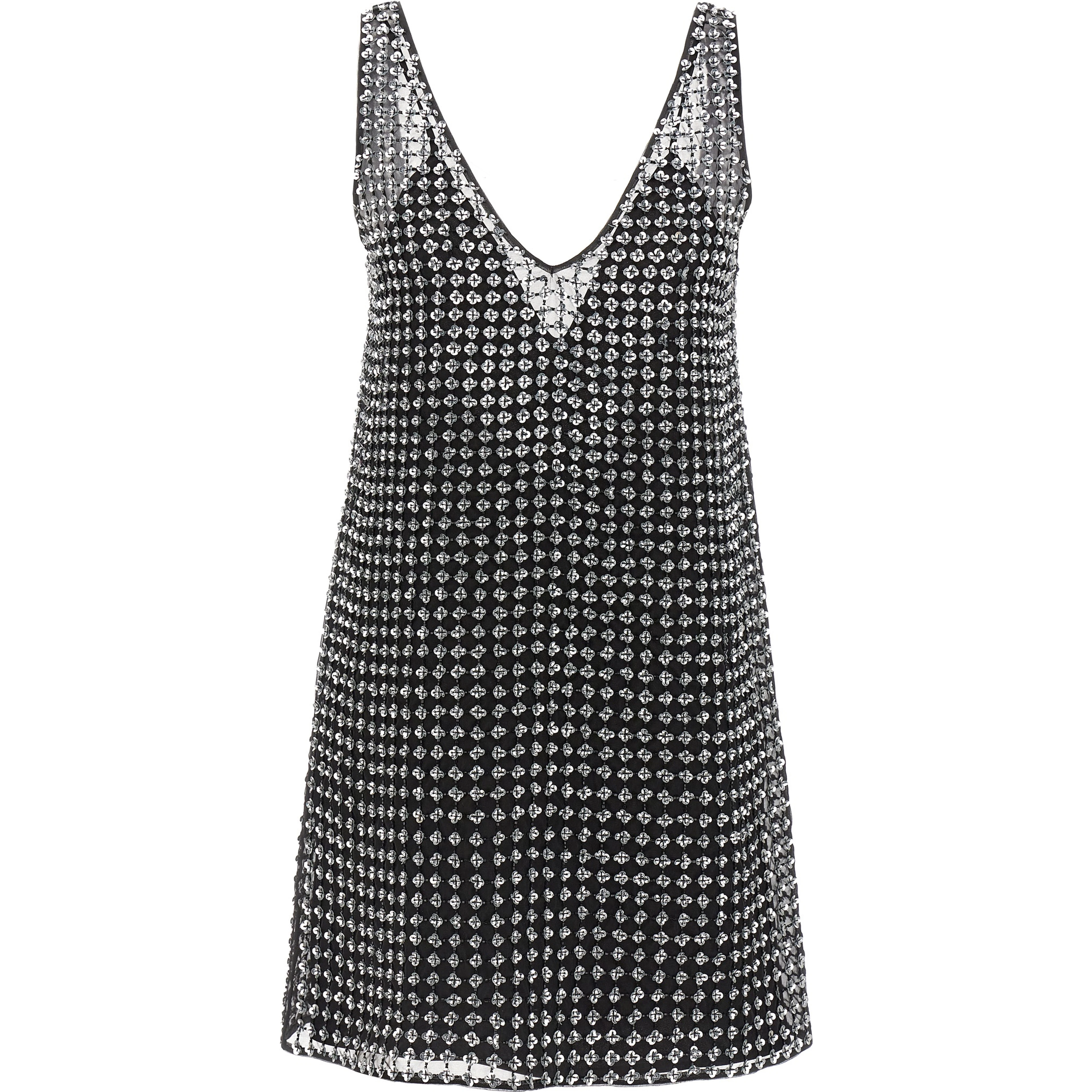 Black Silk Short Dress