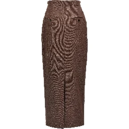 Brown Cotton Mini Skirt