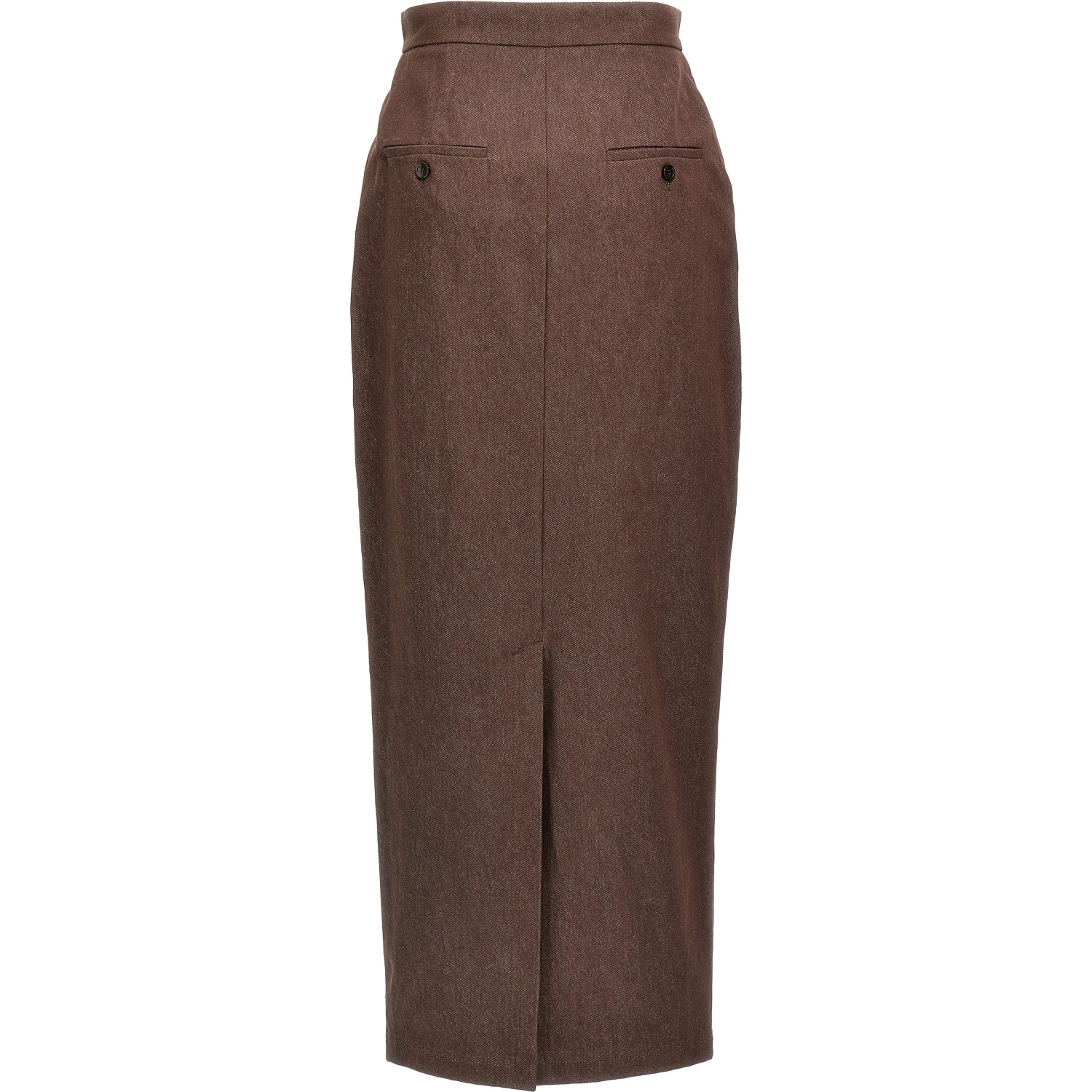 Brown Cotton Mini Skirt