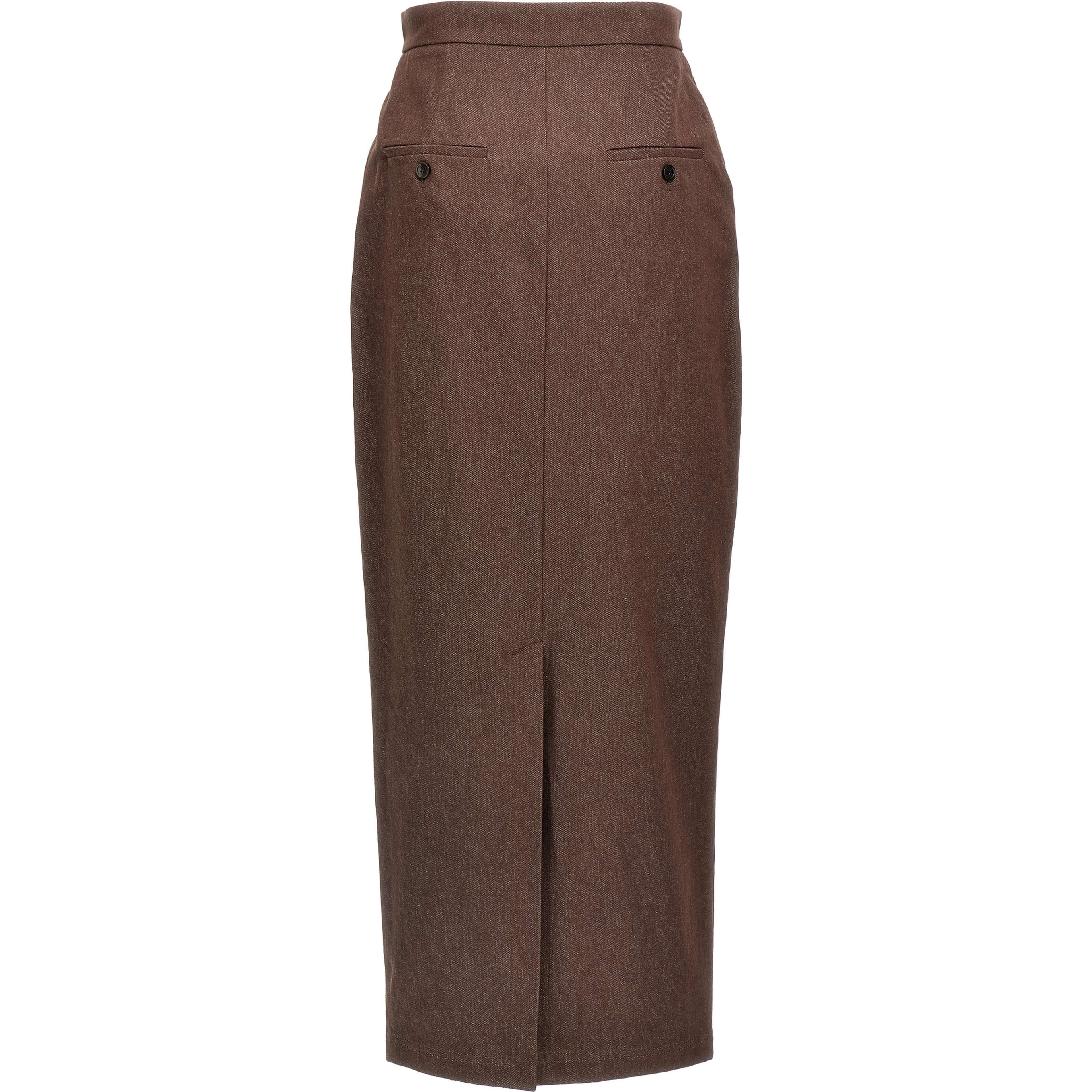 Brown Cotton Mini Skirt