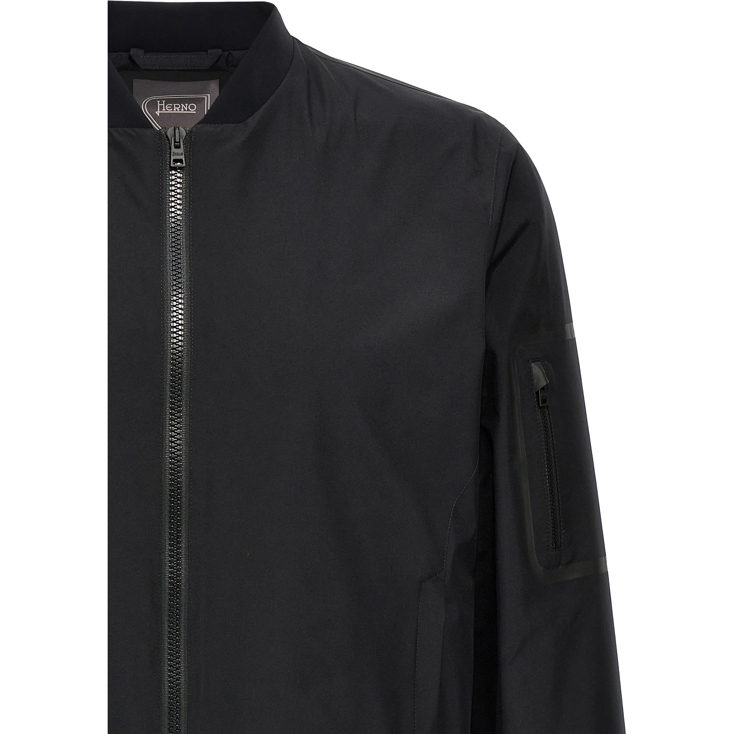 Black Polyester Bomber