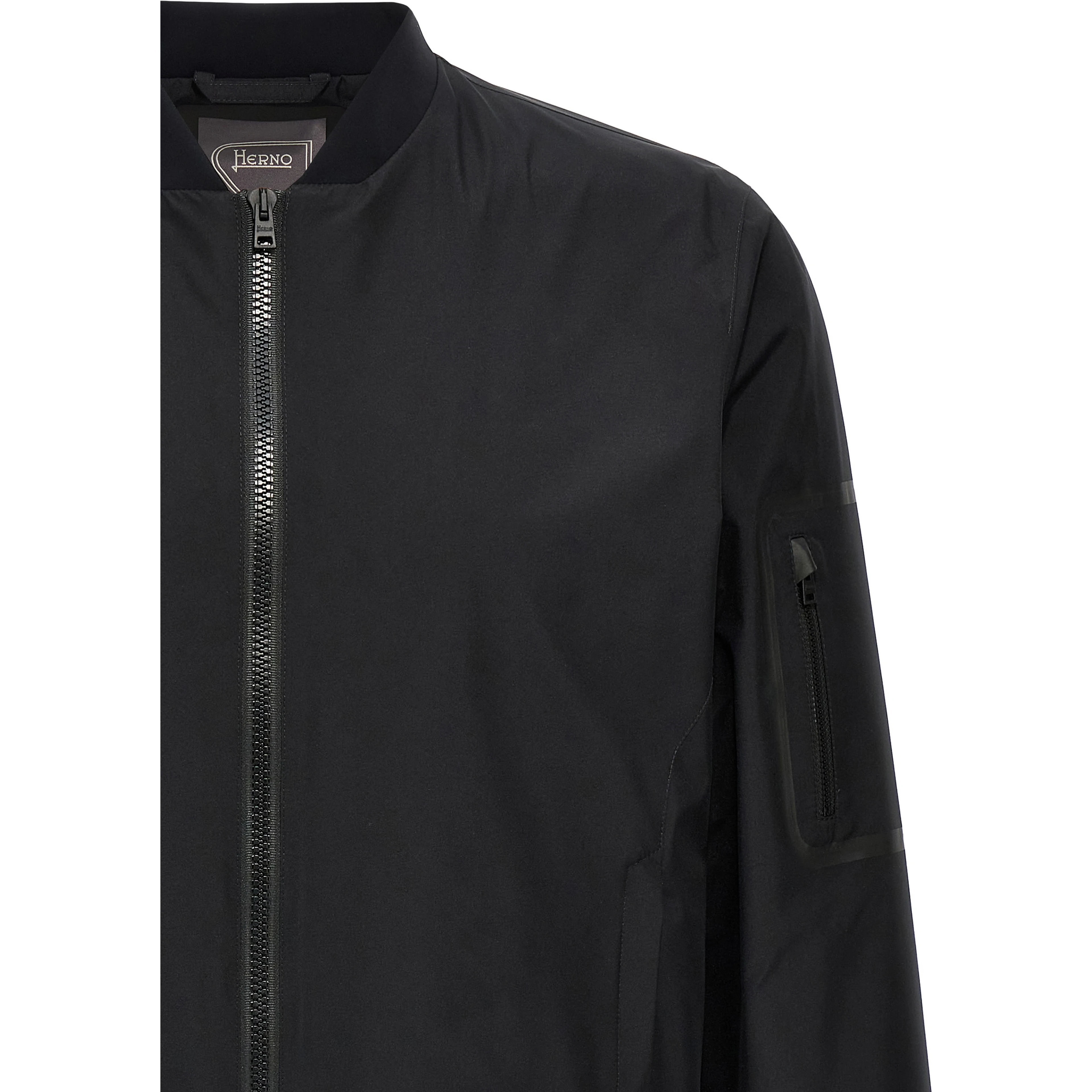 Black Polyester Bomber