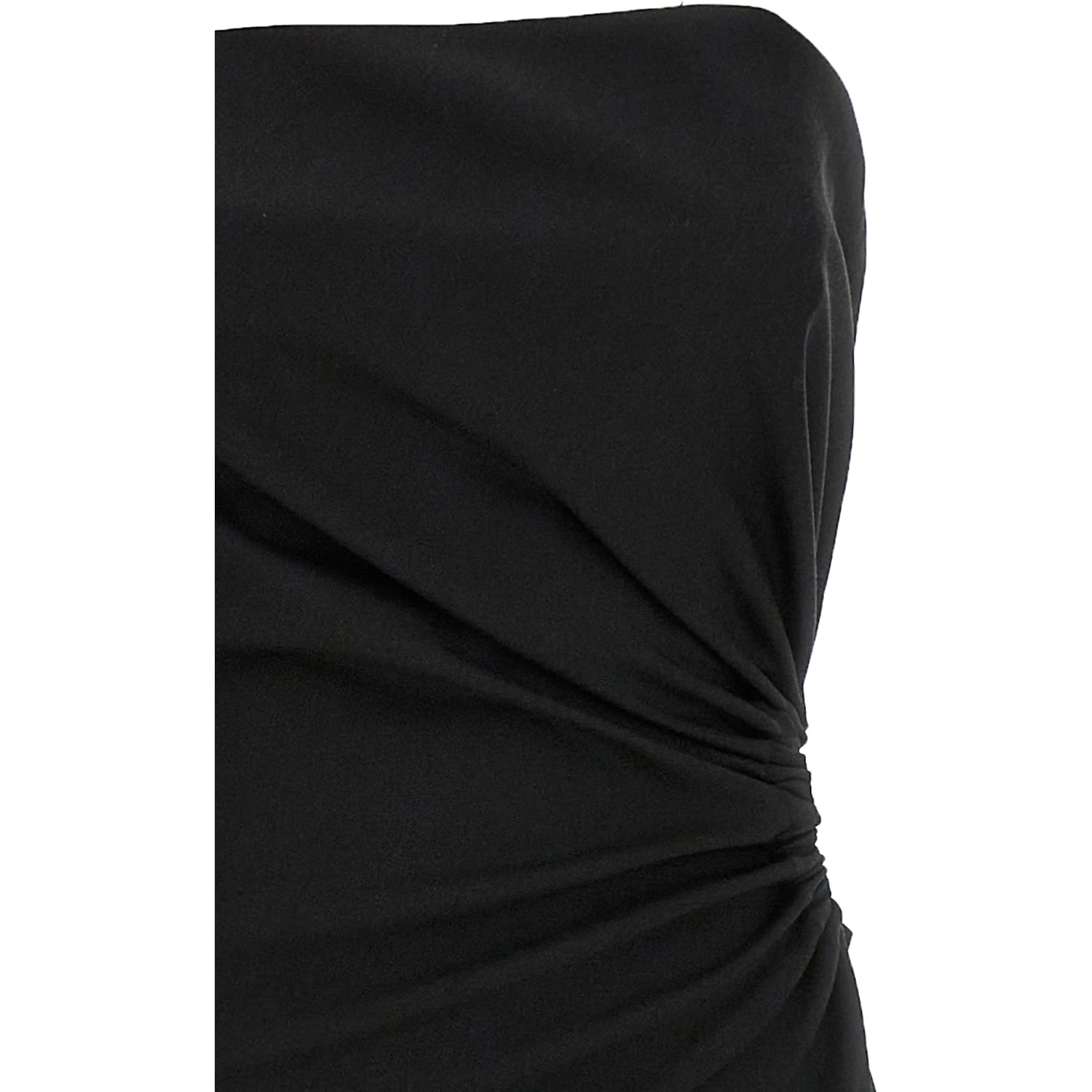 Black Virgin Wool Long Dress