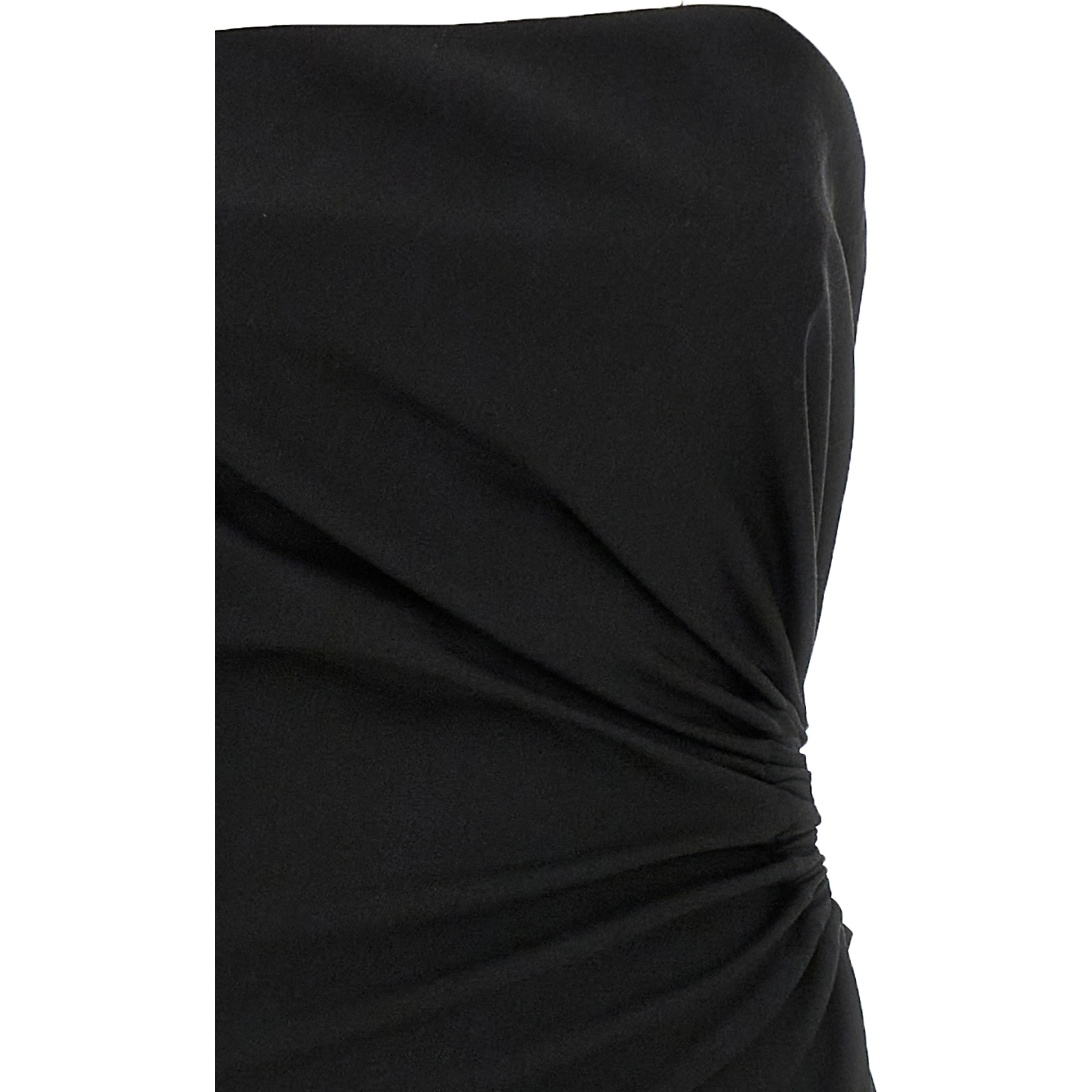 Black Virgin Wool Long Dress