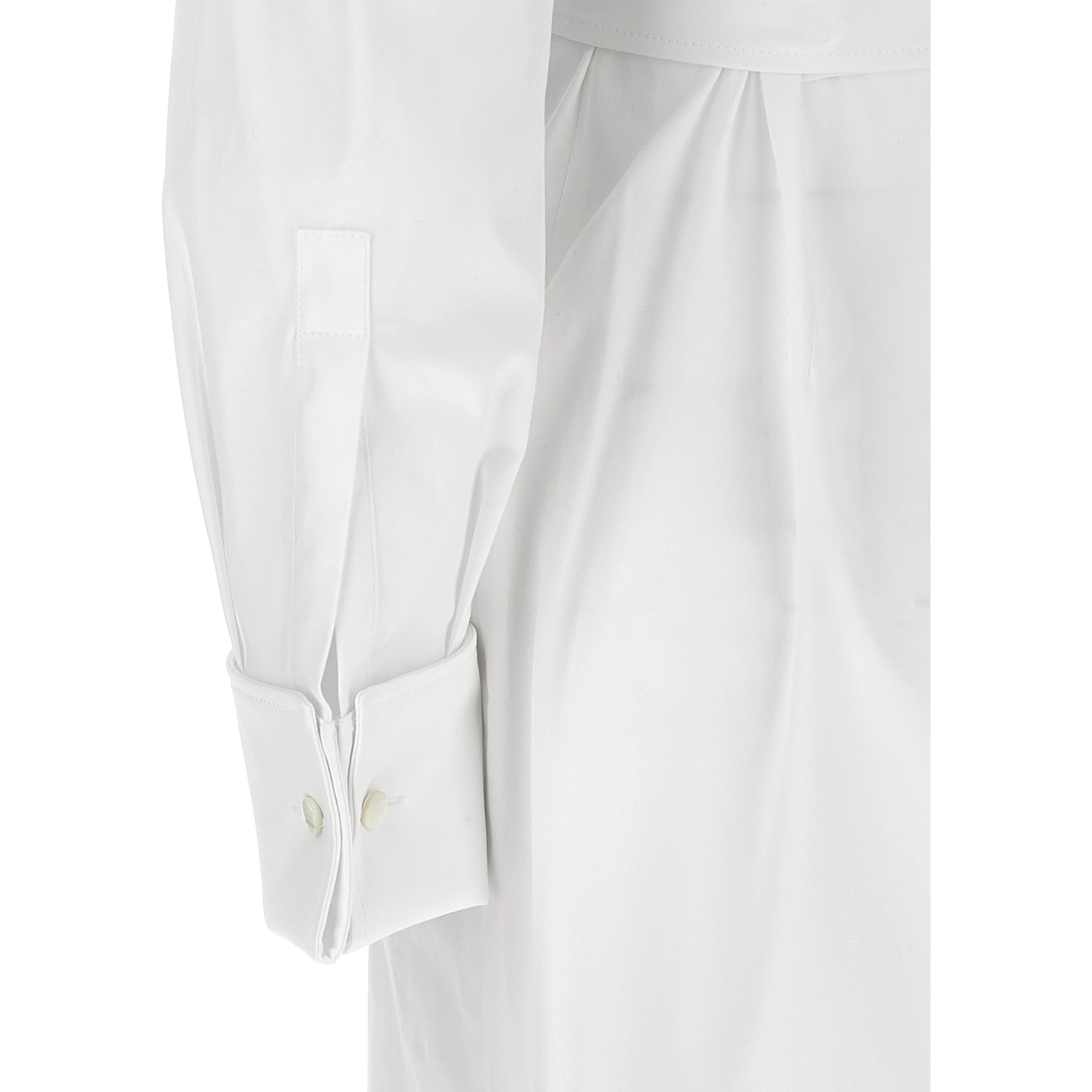 White Cotton Long Dress