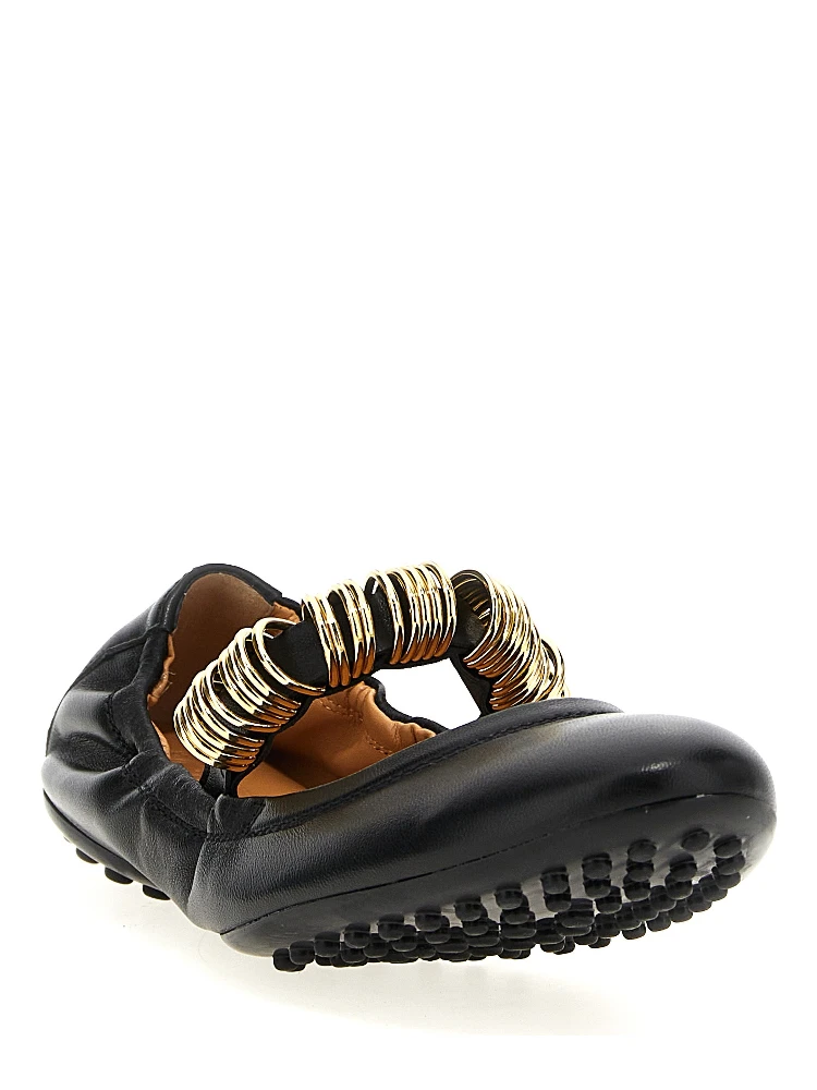 Black Lamb Leather Ballet Flats alternative