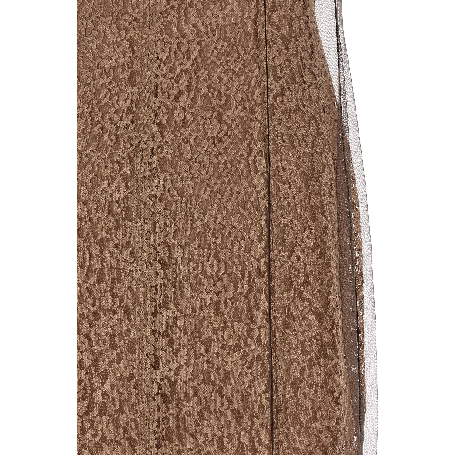 Beige Cotton Midi Dress