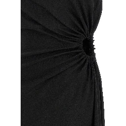 Black Virgin Wool Long Dress