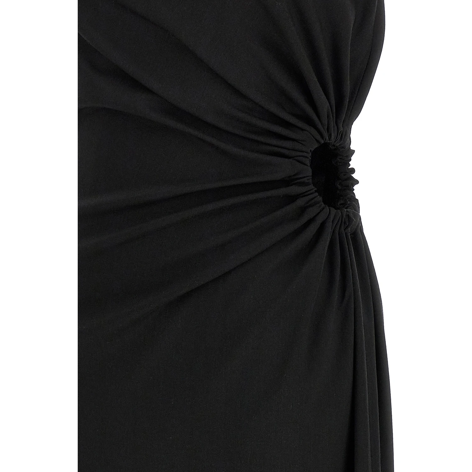 Black Virgin Wool Long Dress