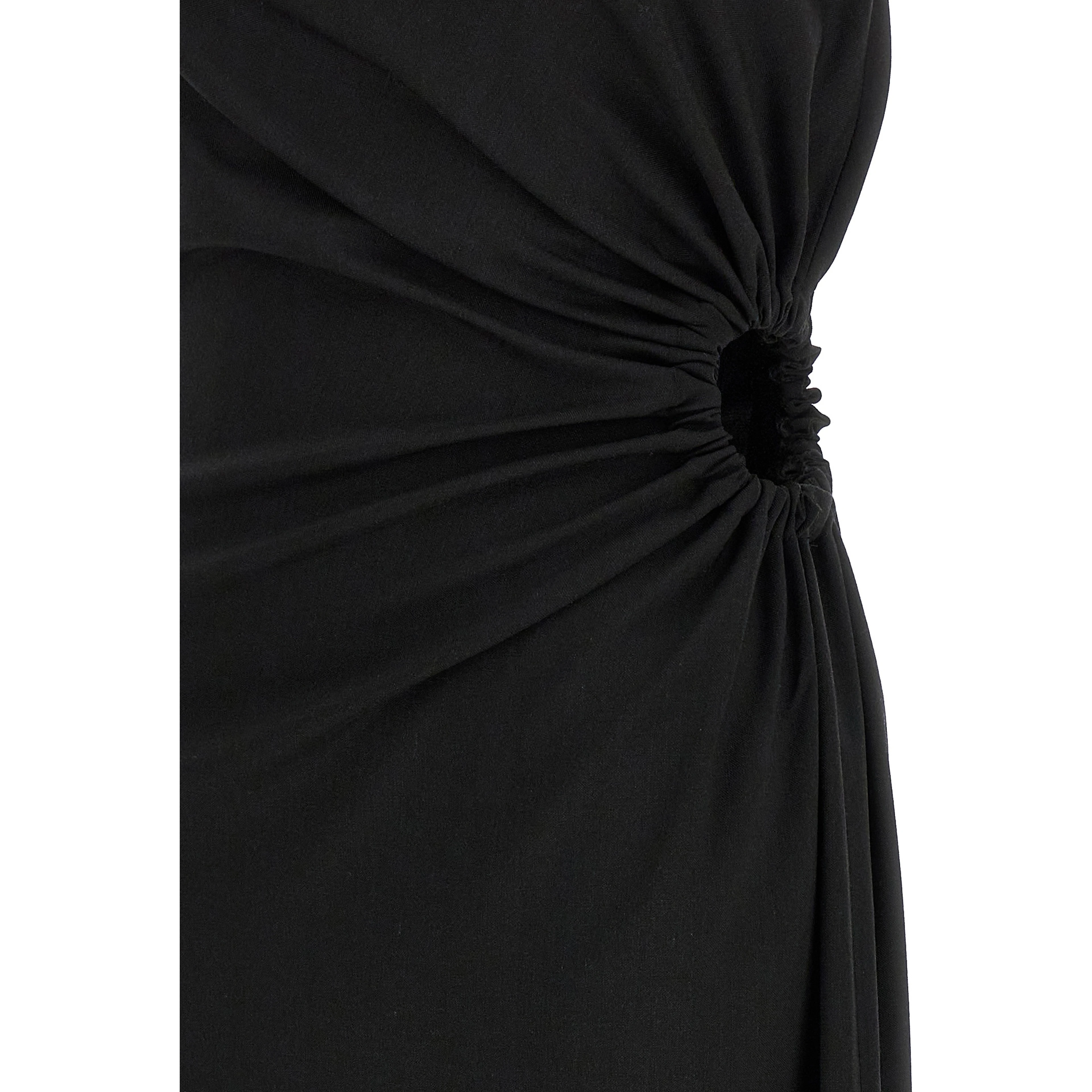 Black Virgin Wool Long Dress