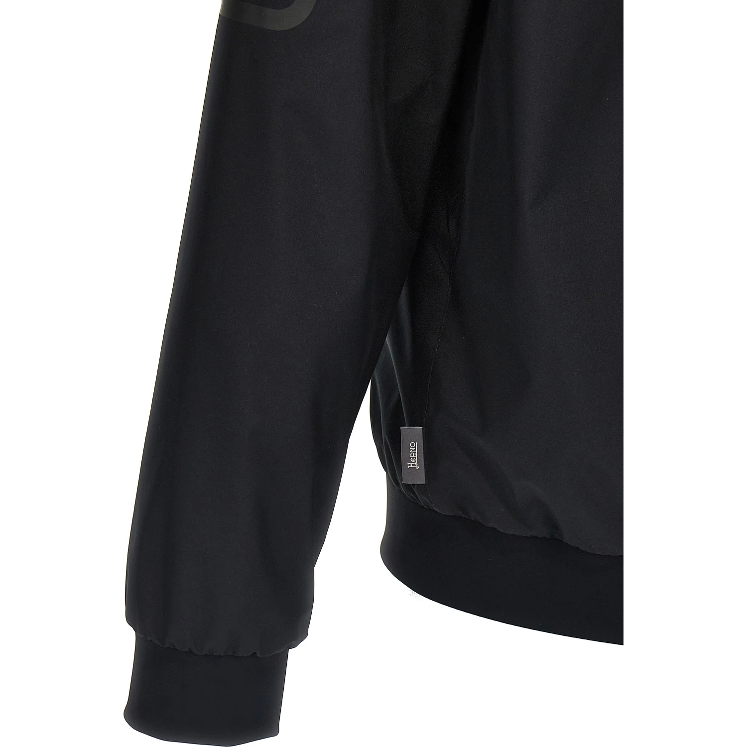 Black Polyester Bomber