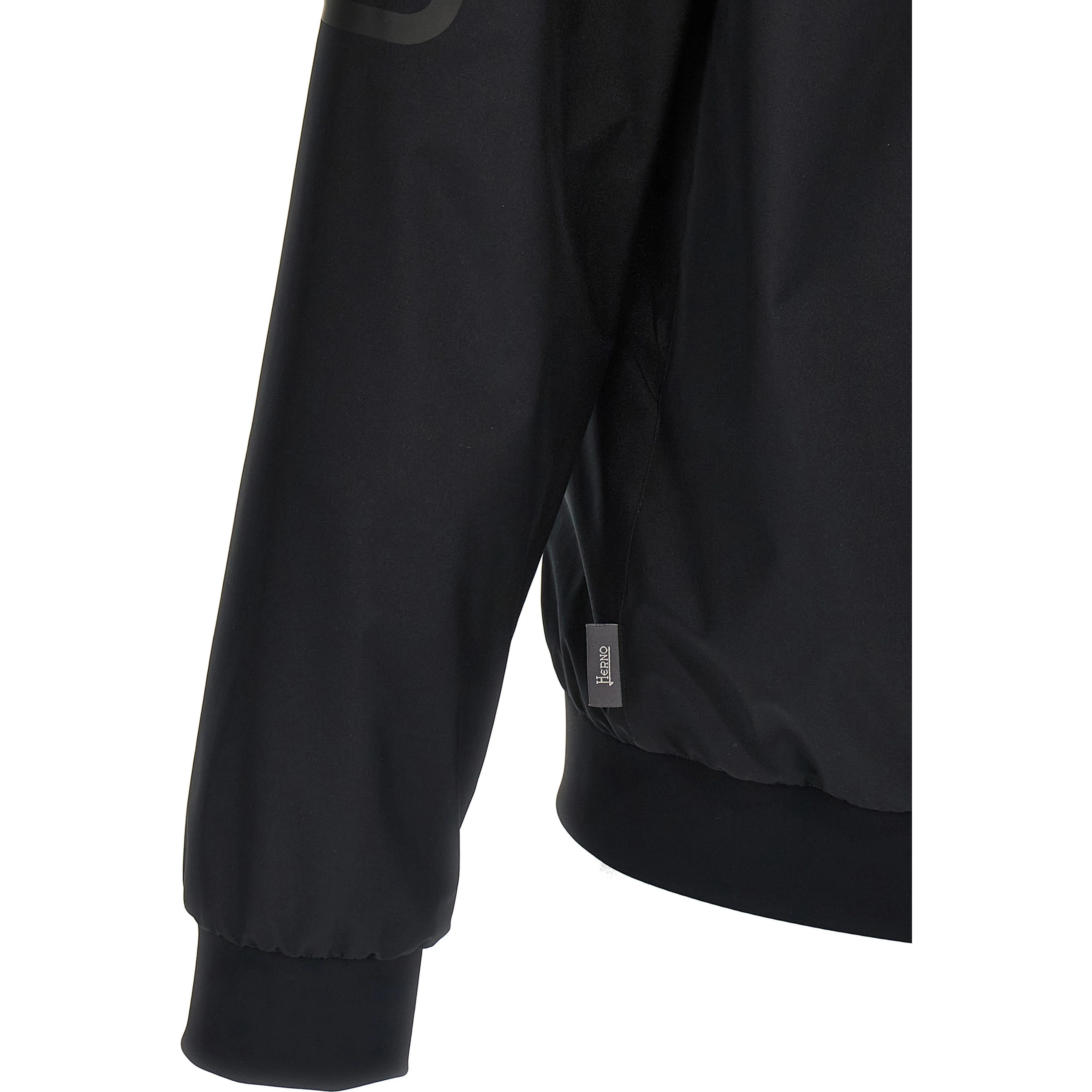 Black Polyester Bomber