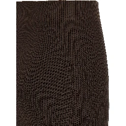Brown Viscose Mini Skirt