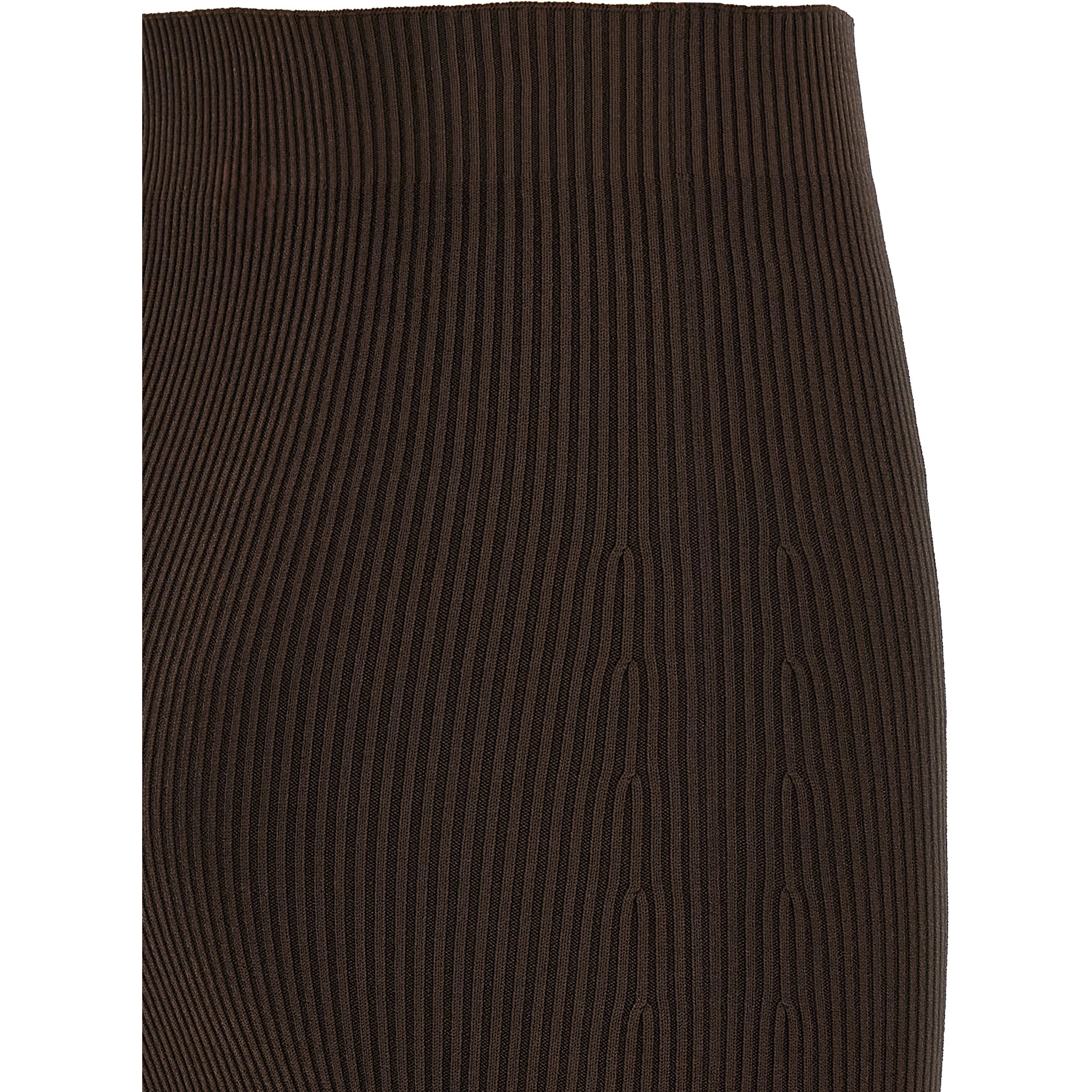 Brown Viscose Mini Skirt
