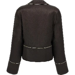 Black Acetate Blouse