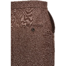 Brown Cotton Mini Skirt