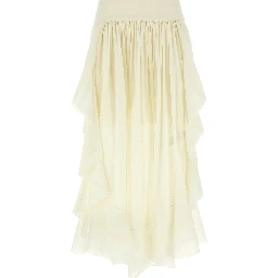 White Cotton Mini Skirt