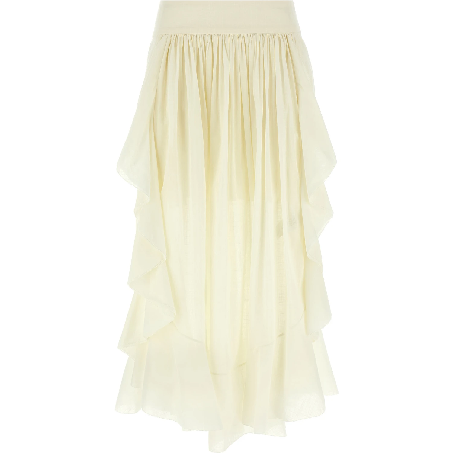 White Cotton Mini Skirt