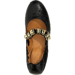 Black Lamb Leather Ballet Flats