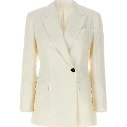 White Straw Blazer
