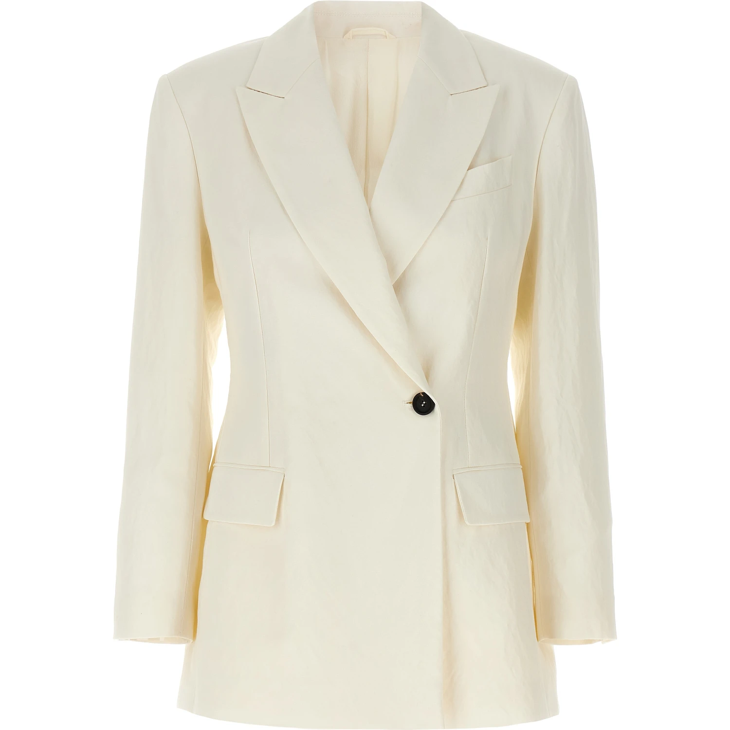 White Straw Blazer