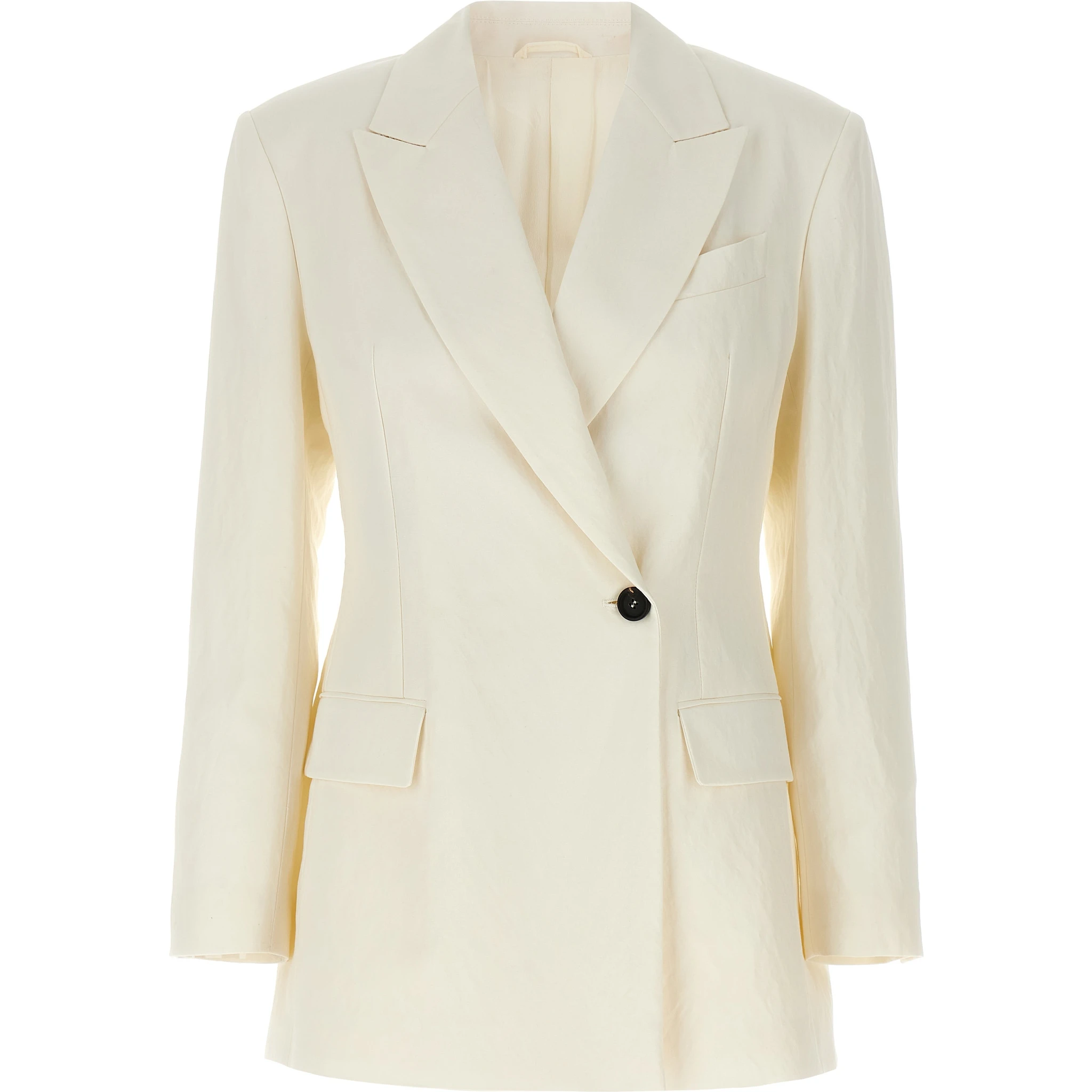 White Straw Blazer