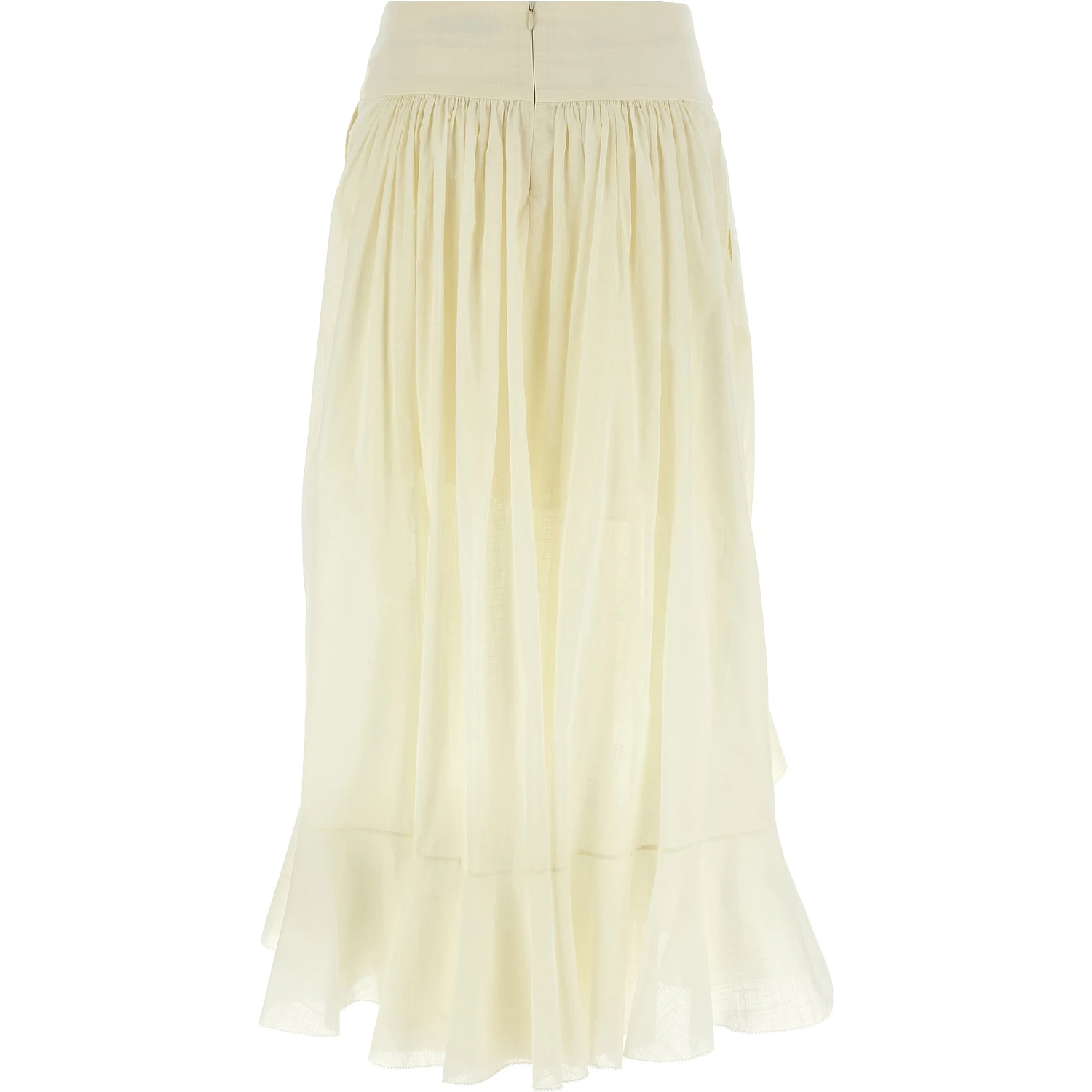 White Cotton Mini Skirt