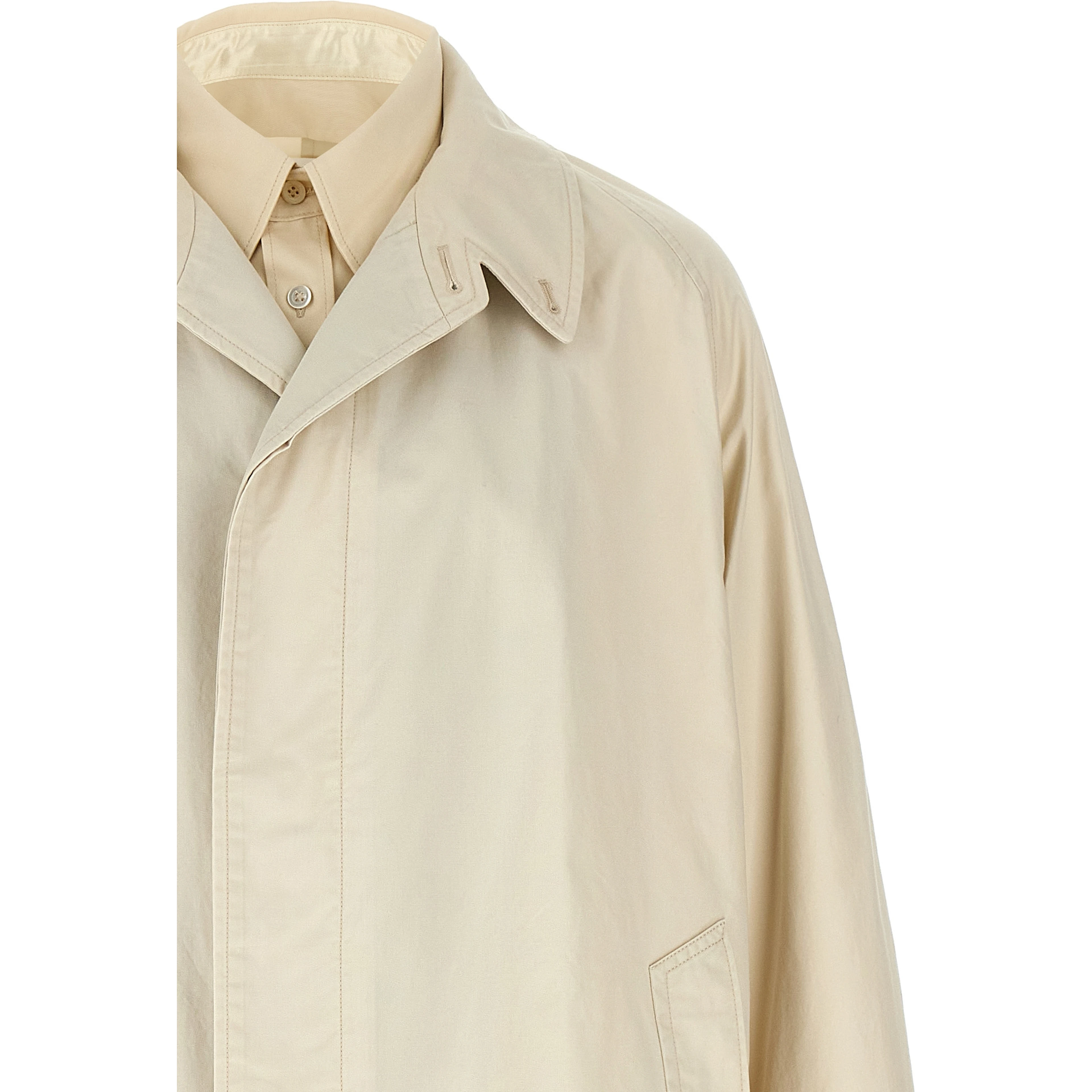 Beige Cotton Coat
