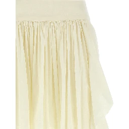White Cotton Mini Skirt
