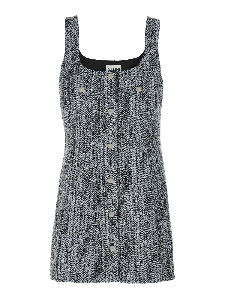 Multicolor Cotton Short Dress