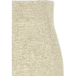 Beige Cotton Midi Skirt