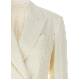 White Straw Blazer