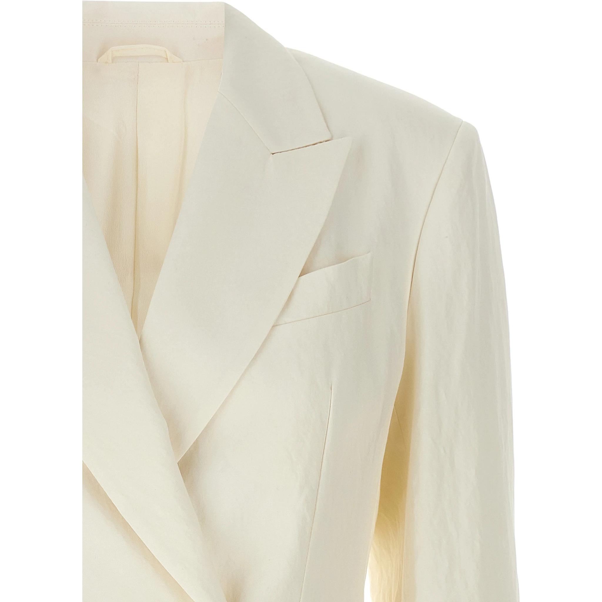White Straw Blazer