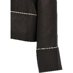 Black Acetate Blouse